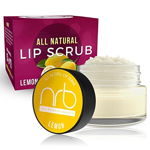 NRB Beauty Revival Lip Scrub - All Natural Sugar Based - Exfoliating & Moisturizes Chapped Dry Lips - 0.5 oz Each - Made In The USA - Lemon