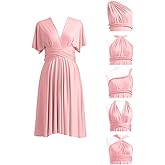 Short Infinity Bridesmaid Dresses Convertible Wrap Midi Multiway Dress