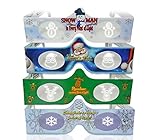 3D Christmas Glasses - 4 Pack Variety - Turn Holiday Lights Into Magical Images For A Christmas Experience. Our USA MADE Holographic Glasses Are Excellent For Entertaining Family, Friends & Colleagues