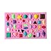 SaSa Design Fondant Silicone Mold Mini Diamonds Jewel Gemstone Diamond Shape Fondant Cake Chocolate Mold Candy Kitchen Baking Tools (Mini diamond mold)