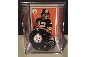 RIDDELL Pittsburgh Steelers NFL Helmet Shadowbox w/Terry Bradshaw card