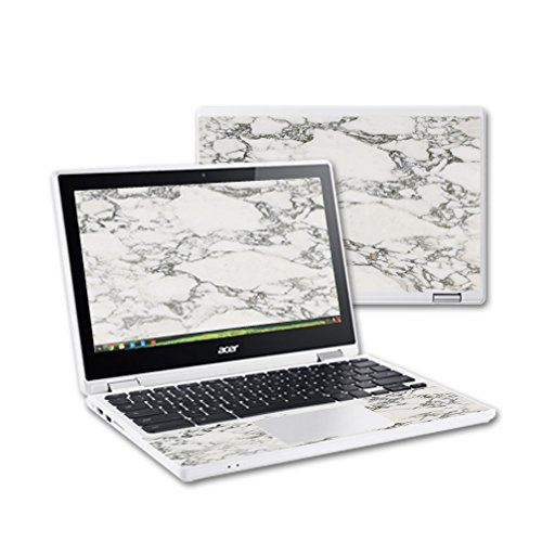 MightySkins Protective Vinyl Skin Decal for Acer Chromebook R11 Screen case wrap cover sticker skins White Marble