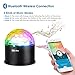 Albrillo LED Party Lights Bluetooth Sound Activated Disco Ball Strobe Light with USB, 9 Colors and 4 Modes, Black DJ Lights for Festival Bar Club Wedding