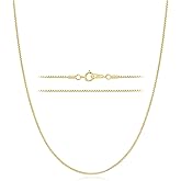 Gacimy Gold Box Chain for Women, 14K Gold Over 925 Sterling Silver Necklace for Women
