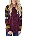 Hellana Women's Casual Long Sleeve Cotton Knitted Shirt Lightweight Color Block Sweatshirt Tunic Tops