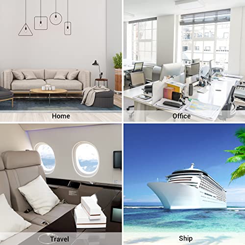 Outlet Extender with USB, 3 AC Outlets Wall Plug Adapter with 2 USB Wall Charger, Multi Plug Outlet Extender, Wall Mount Outlet Splitter for Home, Office, Hotel, Travel, Dorm Room-White (2 Packs)