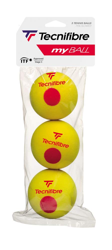Tecnifibre My Ball Sponge Tennis Balls (Pack of 3) (Stage 3 - Red)