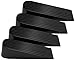 VIPITH Door Stop Heavy Duty Flexible Rubber Door Stop Wedge Non-Scratching Door Stoper for Home Office Work on Multi Surfaces Black 4 Pack