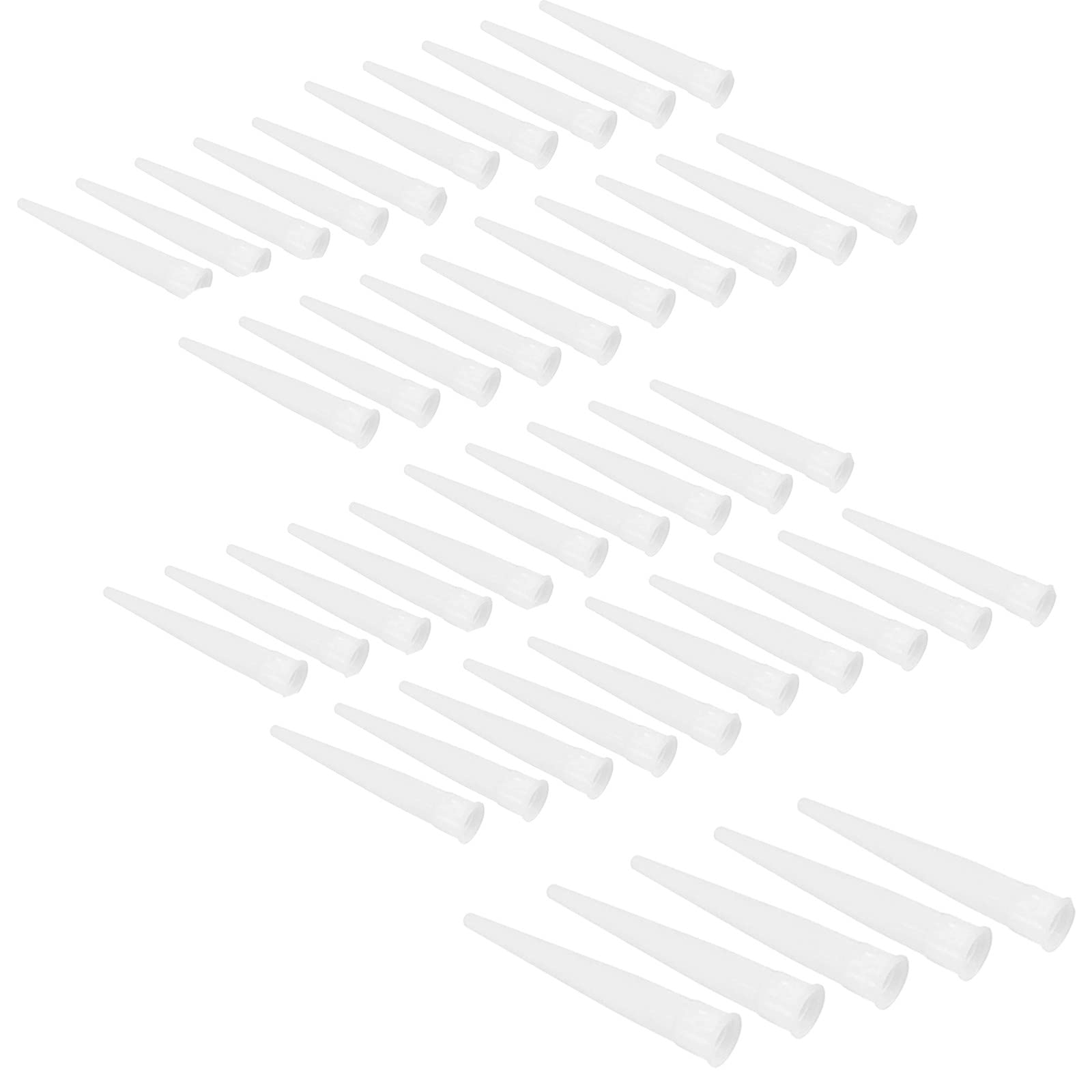 XHBTS 45 Silicone Nozzles Applicator Plastic Caulking Gun Extender Caulk Nozzle Tip Tool for Sausage Caulking Gun, Caulk Nozzles Applicator White