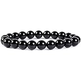 Justinstones Gem Semi Precious Gemstone 8mm Round Beads Stretch Bracelet 7 Inch Unisex