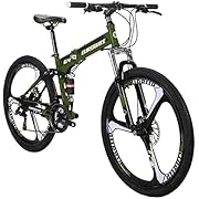 Eurobike Mountain Bike TSM G4 Bicycle Mens Bikes 26 Adult Bike Folding Bike ArmyGreen