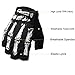 Cycling Gloves For Men And Women, Bike Gloves With Shock-absorbing Gel Pad, Anti-Slip Silicone Printing, Breathable, Touchscreen - Motorcycles, MTB, Road Bike Half Finger Skeleton Bones Short Gloves