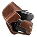 Megagear Leica V-Lux (Typ 114) Ever Ready Genuine Leather Camera Case And Strap, With Battery Access - Dark Brown - MG550