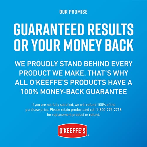 O’KEEFFE’S FOR HEALTHY FEET FOOT CREAM; GUARANTEED RELIEF FOR EXTREMELY DRY; CRACKED FEET; INSTANTLY BOOSTS MOISTURE LEVELS; 6.4 OUNCE JAR; VALUE SIZE; (PACK OF 1)