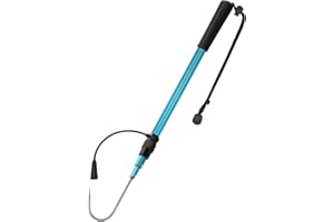 SAN LIKE SANLIKE Telescopic Fish Gaff with Stainless Sea Fishing Spear Hook Tackle, Soft Handle Aluminium Alloy Pole for Saltwater Offshore Ice Tool