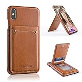 LOHASIC iPhone Xs Wallet Case with 4 Card Slots, iPhone X Wallet Case, Premium PU Leather Case with Stand Feature & Magnetic Closure Protective Cover Cases for Apple iPhone Xs & iPhone X 5.8