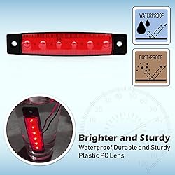 MADCATZ 20 Pcs Amber Red 3.8 Inch 6 LED Indicator