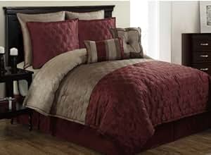 Amazon.com: 8 PC. HAMILTON STITCHED OVERSIZED COMFORTER