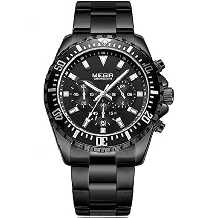 Elegant Design Chronograph Sports Series Steel Watch -2064 Silver