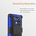 Droid Turbo Case, Circlemalls Dual Layers [Combo Holster] and Built-in Kickstand Bundled with Dual Layers Protection Hybrid Shockproof Phone Case and Stylus Pen for Motorola Droid Turbo XT1254-Blue