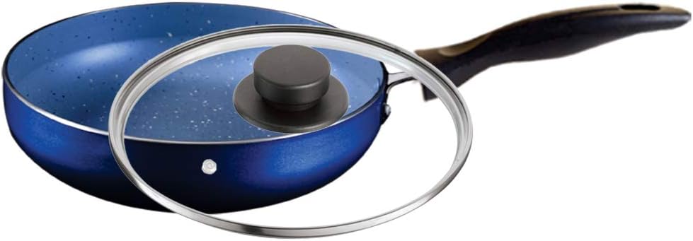 Macclite Nonstick Granite IB Frying pan with Glass lid, 240 mm Size, Assorted Color