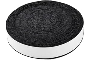 10m Anti Slip Thick Roll Towel Grip Tape for Tennis Squash Badminton Racquet Racket Over Grips Replacement - Black, S, Rug Pa