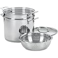 Cuisinart 77-412P1 Piece 12-Quart Chef's-Classic-Stainless-Cookware-Collection, Pasta/Steamer Set (4-Pc.)