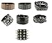 Mandala Crafts Unisex Metal Spike Studded Punk Rock Wide Strap PU Leather Bracelet