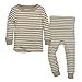 Burt's Bees Baby Burt's Bees Baby Unisex Baby Mini Stripe Pajama Set, Dust, 18 Months