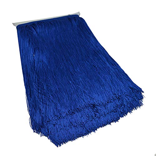 10Yard/Lot 30CM Polyester Tassel Fringe Lace Trimming for DIY Latin Dress Stage Clothes Fabric Accessories (Royal Blue)