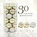 Valery Madelyn Traditional Red and White Shatterproof Christmas Ball Ornaments, Christmas Tree Ornament Decoration, Themed with Tree Skirt(Not Included)