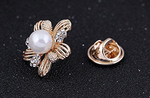 image for Hosaire Brooch Pin Elegant Flower Scarf Pin Lapel Brooch Sweater Pin B