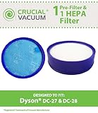 1 Dyson DC-27/DC-28 Washable & Reusable Pre-Filter & Post HEPA Filter; Fits Dyson DC27 & DC28 Upright Vacuums; Compare to Part # 919780-01 & 915916-03; Designed & Engineered by Crucial Vacuum
