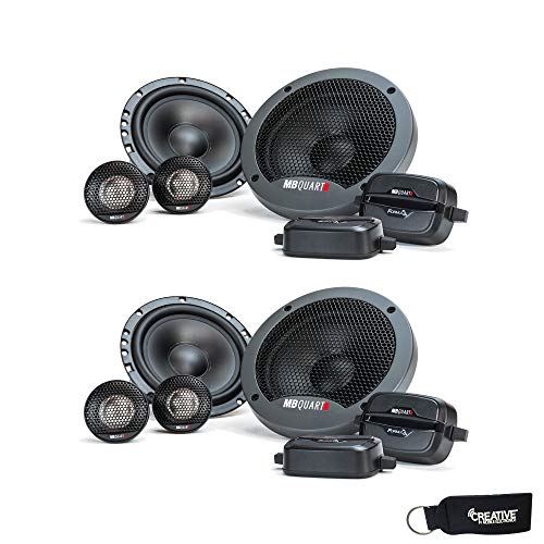 MB QuartTwo Pairs of Formula 6.5 Inch 2-Way Component Car Speakers - FSB216