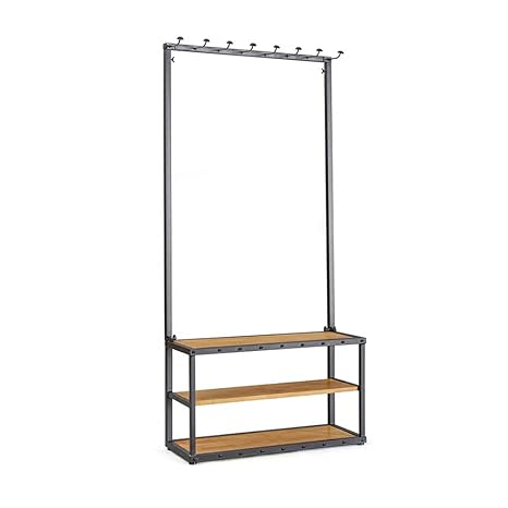 Perchero con banco zapatero | Percheros de pared, percheros de pie...