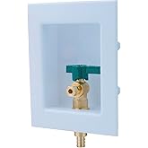 WHK Ice Maker Outlet Box Valve with PEX 1/2" Inlet,Ice Maker Wall Box with 1/4 Turn Shut Off Valve to Connect PEX B Tubing(F1