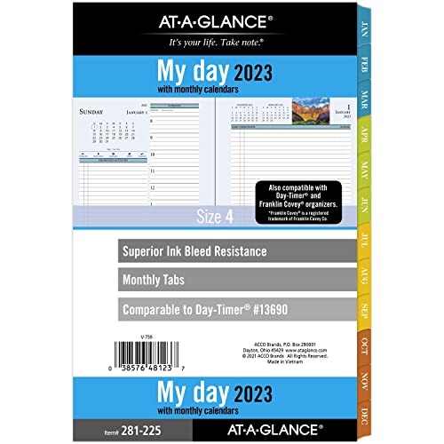 ATAGLANCE 2023 Daily & Monthly Planner Refill, Hourly, 13690 13746