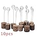 Photo Clip Rustic Real Wood Base Table Name Number Holder Picture and Memo Note Card Holders for Wedding Party Decoration