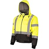 Pioneer Hi-Vis Insulated Safety Bomber - Waterproof Winter Work Jacket for Men and Women - Insulated Hi-Vis Yellow