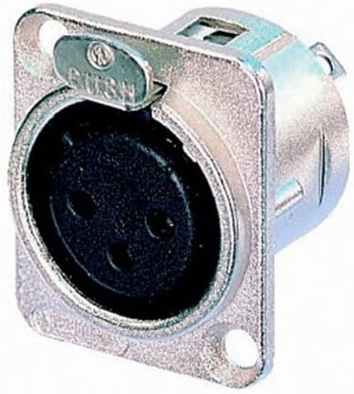 Neutrik XLR Chassis Female Connector, Silver