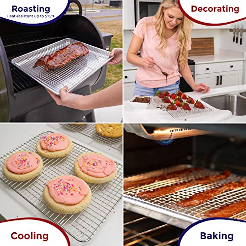 KITCHENATICS Half Sheet Cooling Rack for Cooking and Baking, Stainless