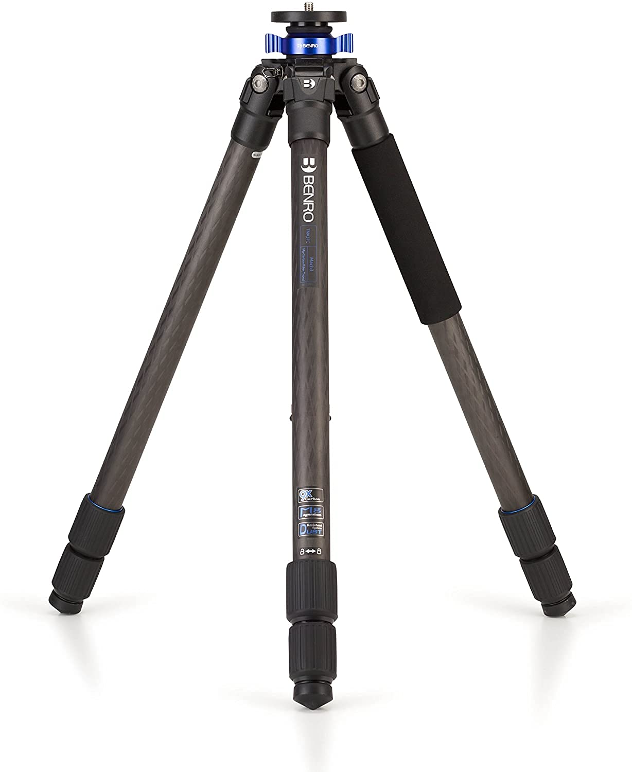 Benro Mach3 Carbon Fiber Tripod – Professional 3-Section Carbon Fiber Tripod with Twist Locks, Magnesium Castings, Interchangeable Feet & Carry Case for DSLR, Mirrorless & Video Cameras (TMA37C)
