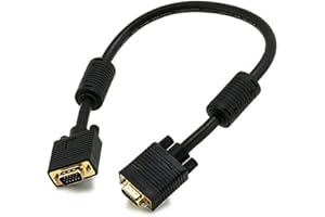 Monoprice 105361 1.5-Feet Super VGA Male to Male Monitor Cable with Ferrites