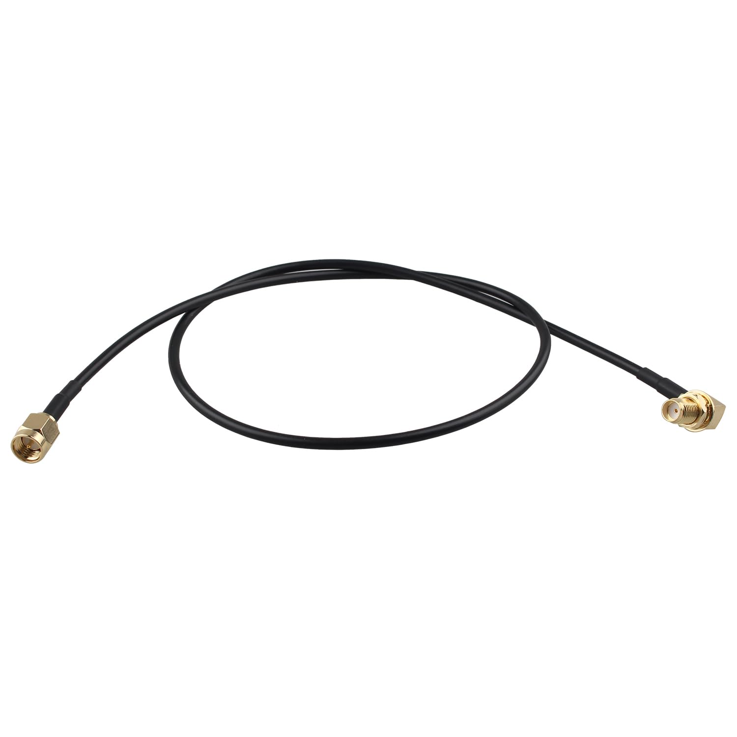 Futheda SMA Male to SMA Female Right Angle Adapter Aerial Antenna Extension Cable RG174 Coaxial Cable 50cm/19.7 inch for 4G LTE Antenna WiFi Router Wlan FPV Drone Controller Ham Radio Transceivers — image 1