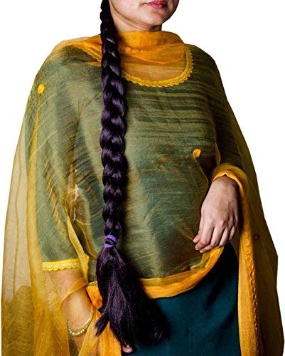 Cke 24inchs Natural Black Bridal Parandi For Wedding Amazon In