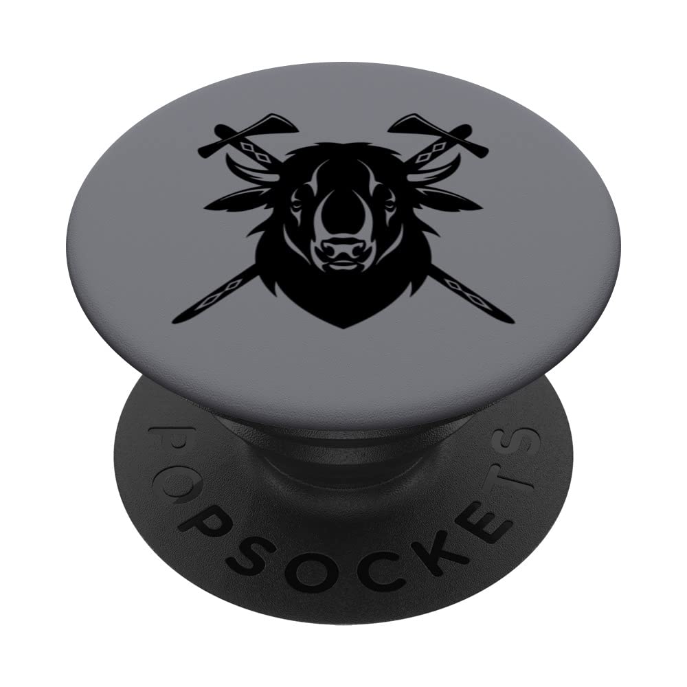 Native American Indian Bison Tomahawks Southwest PopSockets Swappable PopGrip