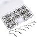 Shitailu 120PCS Cup Screw Hooks for Hanging, Nickel Plated Screw-in Cup Hooks for Home, Office and Workplace, 7 Assorted Sizes