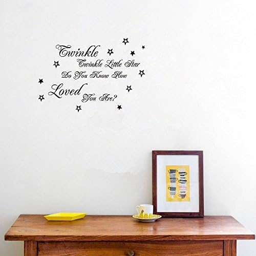 DIY Removable Vinyl Decal Mural letter wall sticker Twinkle Twinkle Little Star Quotes Wall Stickers For Kids Bedroom Decoration Removable Vinyl Art Home Decals