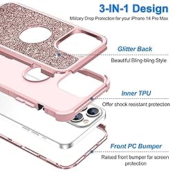 Hython for iPhone 14 Pro Max Case, Heavy Duty