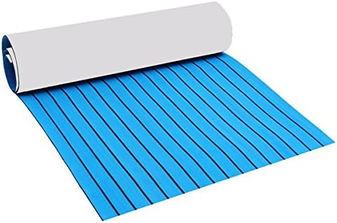 Lovinn 240x90cm EVA Foam 5/6mm Blue With Black Lines Boat Flooring Faux Teak Decking Sheet Pad